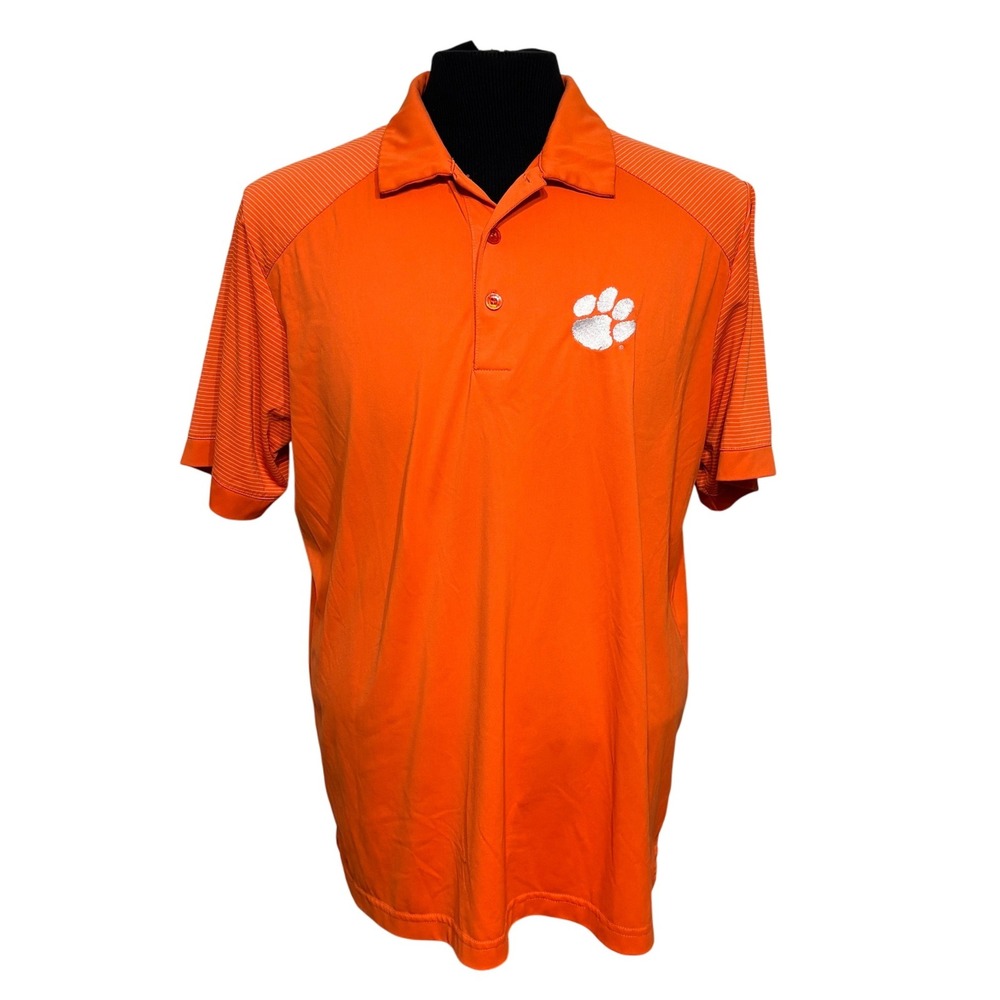 Antigua Clemson Tigers Polo Shirt NCAA College Athletics Mens Large Casual Golf